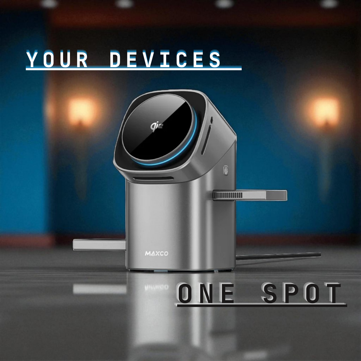 Qi2 Magnetic Charger for iPhone, Apple Watch & AirPods