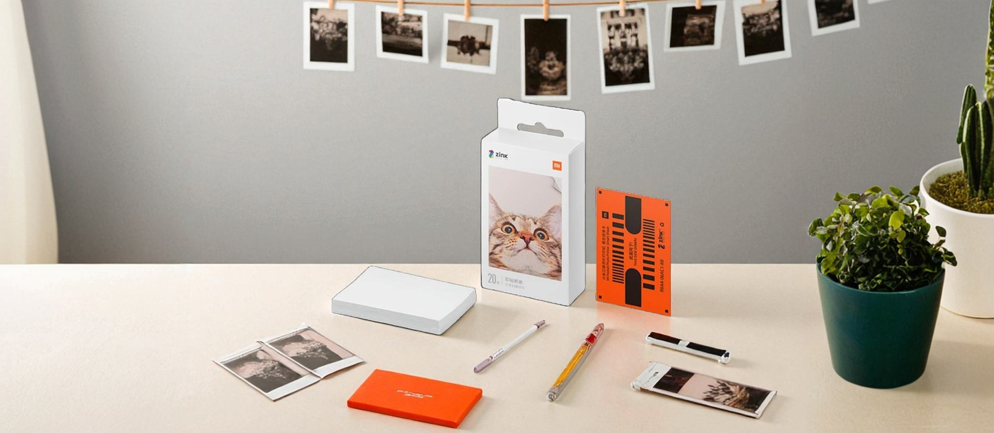 Mi Portable Photo Printer Paper x 20 Sheets(2X3-Inch)