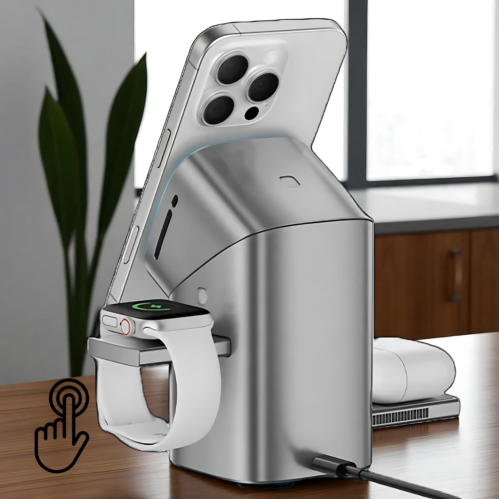 Qi2 Magnetic Charger for iPhone, Apple Watch & AirPods/ Cargador para Apple (Iphone, airpods, y Relojes)